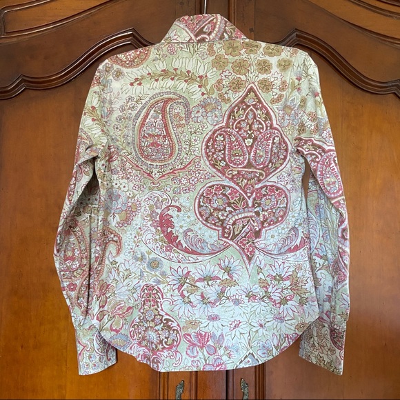 Etro Milan Paisley Button-Down Shirt | Size 42 | Large Exaggerated Collar - Picture 3 of 9